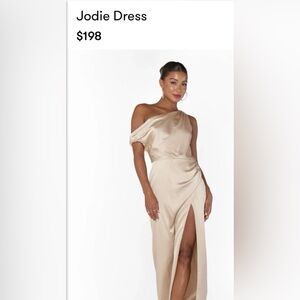 Show Me Your MuMu Jodie One-Shoulder Maxi Dress in Champagne S